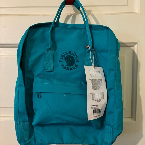 Fjallraven Kanken Backpack color Emerald Blue NWT - Picture 2 of 14